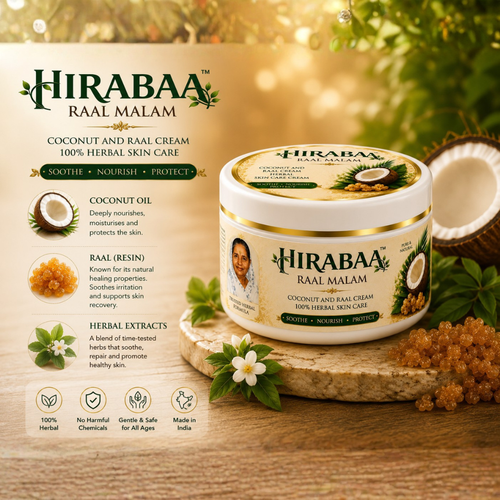 Hirabaa Raal Malam | Coconut & Raal Herbal Skin Care Cream | 200g